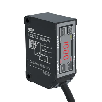 FUWEI FSD23-100-AV Аналоговое Напряжение 0-10 В Светодиодный Цифровой Экран Высокой Точности 0,01 мм Лазерный Датчик Перемещения