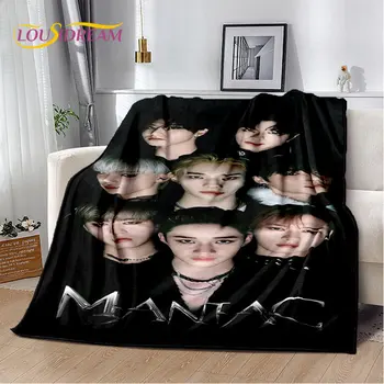 Kpop Певица Stray Kids Мягкое плюшевое одеяло, фланелевое одеяло, плед для гостиной, спальни, кровати, дивана, чехол для пикника, детское теплое одеяло