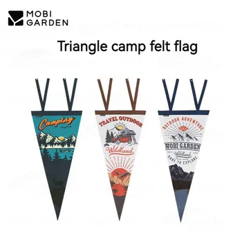 MOBI GARDEN Camping Atmosphere Треугольный фетровый флаг 500 г, сверхлегкий, для кемпинга на открытом воздухе, праздничное украшение для вечеринки, Маленький висящий флаг