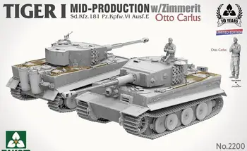 TAKOM 2200 в масштабе 1/35 Tiger I среднего производства с набором моделей Zimmerit `Otto Carius`