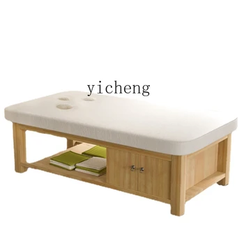 XL Массажная кушетка традиционной китайской медицины, Тайская Массажная кровать, спа-салон для лечения ресниц, Массив дерева с отверстием для подлокотника