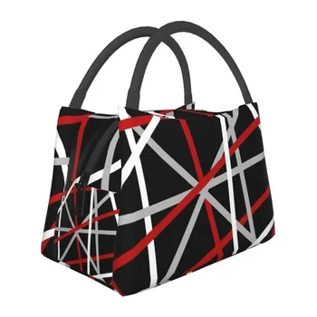 Абстрактные линии Изолированная сумка для ланча для женщин Геометрическое современное искусство Портативный термоохладитель Bento Box Кемпинг на открытом воздухе Путешествия