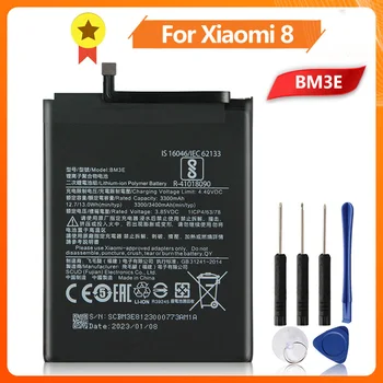 Аккумулятор телефона BM3E для Xiao mi 8 MI8 M8 BM3E Сменный аккумулятор Емкостью 3400 мАч + батарейки Инструмент