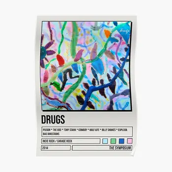 Альбом The Symposium Drugs, плакат, художественная печать, живопись, современное украшение, Винтажная картинка, Забавная домашняя фреска, стена комнаты Без рамки
