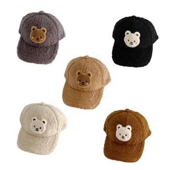 Ветрозащитная теплая однотонная шляпа с широкими полями для мальчиков и девочек от 3 до 10 лет