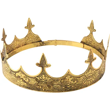 Декоративный мужской головной убор в виде короны, модный декор для вечеринок, регулируемая железная корона, корона для косплея.