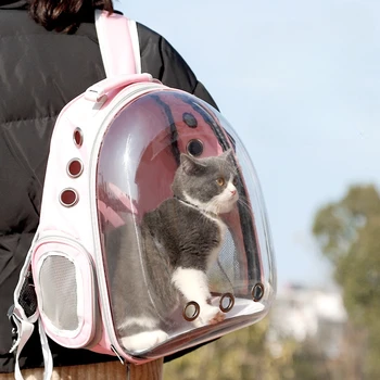 Дышащие переноски для кошек, походный рюкзак для маленькой собаки, сумки для домашних животных в космической капсуле, транспорт