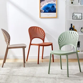 Европейские сверхлегкие обеденные стулья, Современные пластиковые Красивые домашние обеденные стулья, Роскошные кухонные гарнитуры для мебели El Hogar