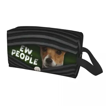 Женская косметичка Jack Russell Terrier Ew People, милая косметичка для любителей собак большой емкости, косметичка для хранения косметики, сумки для туалетных принадлежностей