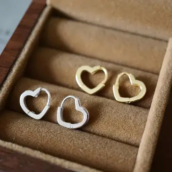Женские серьги-кольца Sweet Love Золотого цвета, металл, медь, в форме сердца, легкие роскошные серьги-бижутерия, подарок на День Святого Валентина