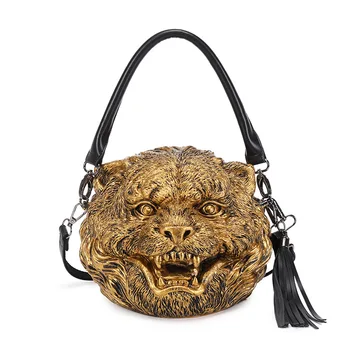 Женские сумки 3D Tiger Оригинальность, сумка через плечо, забавная сумка через плечо, дизайнерские сумки, стильная сумка для вечеринки на Хэллоуин