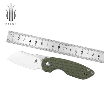 Карманный Нож Kizer OCTOBER Mini V2569C1 2022 Новый Шарикоподшипниковый Тактический Нож с Зеленой Ручкой G10 Высококачественные Ручные Инструменты