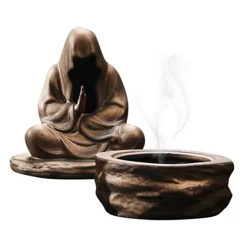 Керамический держатель для благовоний, водопад, Китайский держатель для курильницы с обратным потоком, Статуя Будды, дзен-украшение, обратный поток водопада