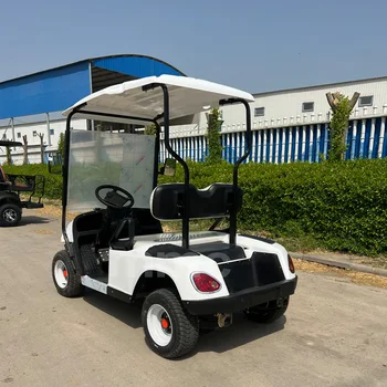 Китай Производит Четыре колеса на 2/4/6/8 Мест Новая электрическая Тележка для гольфа с теневой тканью 2-местная Электрическая Тележка для гольфа