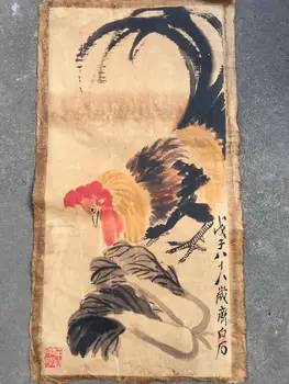 Китайский Старинный свиток Qi Baishi - Baicai Daji с рисунком из рисовой бумаги