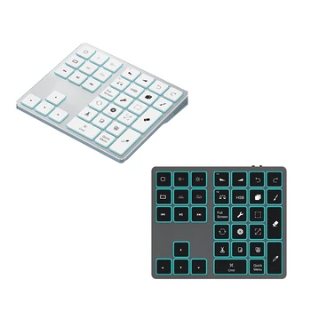 Клавиатура Bluetooth с подсветкой, цифровая клавиатура Procreate, перезаряжаемые сочетания клавиш для рисования для графических планшетов Ipad