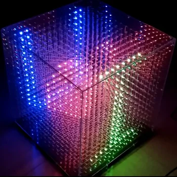Комплект световых кубов 3D16 16X16X16 электронных деталей для самостоятельного изготовления STM32 невооруженным глазом 3D смарт-рекламная коробка