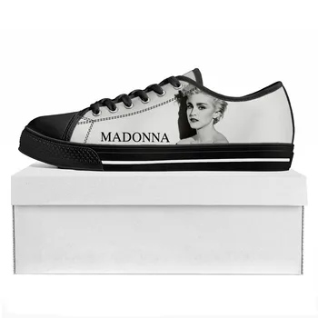 Мадонна, поп-рок певица, диско-мода, высококачественные кроссовки с низким берцем, мужские, женские, подростковые, парусиновые кроссовки, обувь на заказ