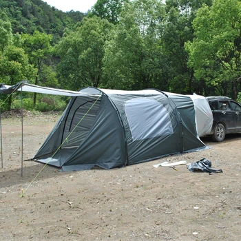 Модернизированная задняя палатка внедорожника с тентом из брезента и включает в себя одну пару опорных стоек для кемпинга на 5-8 человек, туристическое снаряжение для кемпинга на открытом воздухе
