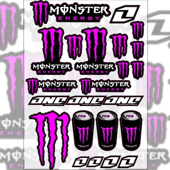 Мотоцикл Monster Energy Наклейки Гоночный автомобиль Велосипедный шлем Наклейки с логотипом