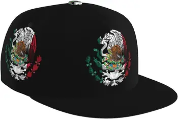 Мужские бейсболки Mexico Eagle Snapback, кепка дальнобойщика, бейсболка с плоским козырьком, игровая бейсболка с регулируемыми полями, черная