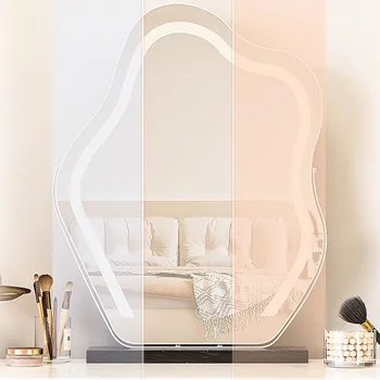 Настенное зеркало со светодиодной подсветкой неправильной эстетической формы Роскошное зеркало для гостиной Ванная комната Душевая кабина Espelho Grande Para Quarto Room Decor
