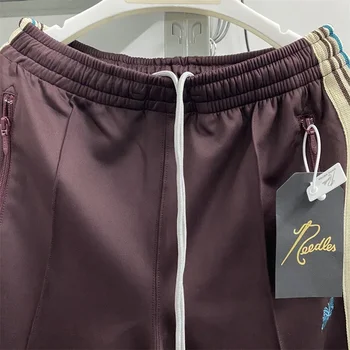 Новые спортивные брюки Brown Needles с бабочкой, узкие спортивные брюки в полоску, брюки в стиле хип-хоп