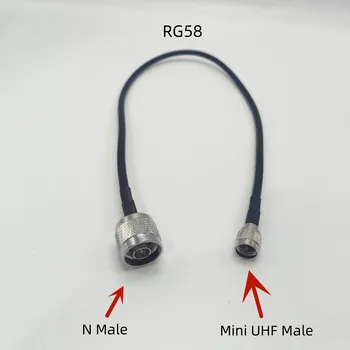 Новый кабель 50-3 RG58 N от штекера к мини-штекеру UHF, радиочастотный коаксиальный кабель-перемычка с косичкой для радиоантенны