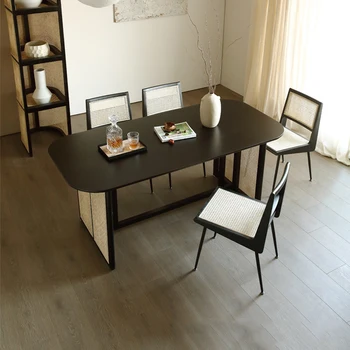 Обеденные стулья середины века из ротанга для свадеб в помещении, обеденные стулья минималистского дизайна, Офисная мебель Sillas Nordicas, гостиничная мебель
