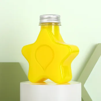 Одноразовая бутылка сока Прозрачный Звездный Шар Пластиковый Контейнер для диспенсера для чая с молоком, напитков и воды для Рождественской свадьбы