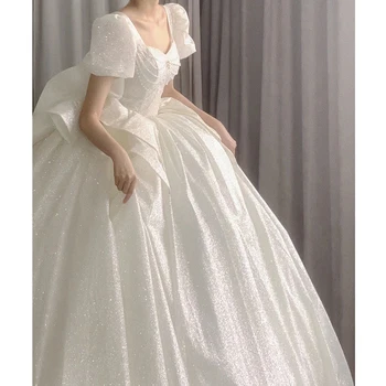 Платья YUDX Короткие Тюлевые Изысканные Свадебные платья на шнуровке в виде Сердечка Свадебные платья 2023 По низкой цене