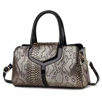 Продвинутая женская сумка с модным змеиным узором, высококачественная женская повседневная сумка, универсальная роскошная женская сумка большой емкости 2033 года выпуска