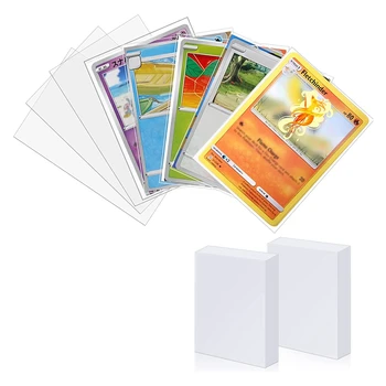 Прозрачные накладки для торговых карточек стандартного размера и спортивных карточек, мягкие накладки для защиты карточек