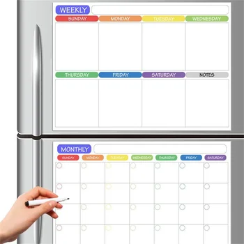 Размер A3 Магнитное Сухое Стирание Ежемесячный Еженедельный Календарь Памятка Планировщик Сообщений Доска для Домашнего Офиса Кухня Наклейка На Холодильник