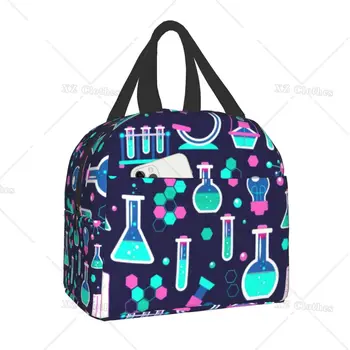 Розовая научно-изолированная сумка для ланча для женщин, мужчин, детей, химическая лаборатория, химические технологии, Портативный термоохладитель, ланч-бокс для поездки