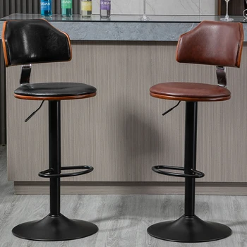 Роскошный Вращающийся барный стул, Современный высокий табурет, Кухонная стойка, Регулируемые по высоте барные стулья, Мебель для домашнего бара в гостиной