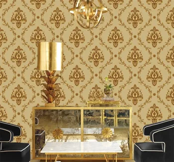 Рулон роскошных дамасских обоев в европейском стиле из ПВХ с 3D тиснением, утолщенные обои для гостиной, спальни