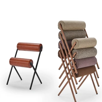 Скандинавские дизайнеры могут складывать креативные стулья home simple modern art living room онлайн знаменитость мягкий обеденный стул с сумкой.