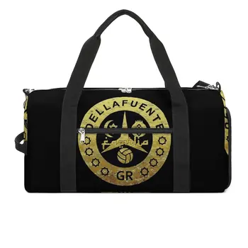 Спортивные сумки Dellafuente с логотипом Gold GR, дорожная спортивная сумка, аксессуары для спортзала, графические сумки, мужская дизайнерская водонепроницаемая сумка для фитнеса