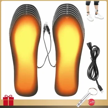 Стельки для обуви с USB-подогревом, Электрическая грелка для ног, грелка для носков, коврик для занятий зимними видами спорта на открытом воздухе, стельки с подогревом для ног