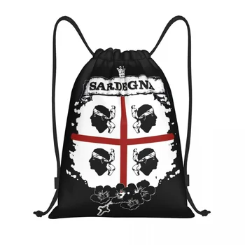 Флаг Сардинии, четыре мавра, сумки на шнурках для покупок, рюкзаки для занятий йогой, Мужские Женские сумки с гербом Италии Sardegna, Спортивная сумка для спортзала