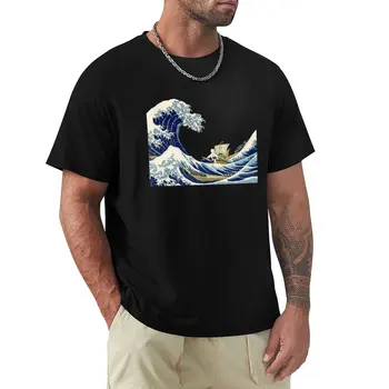 футболка брендовая, футболка Going Merry Wave, модная мужская футболка с юмором, мужские футболки с коротким рукавом, повседневные футболки