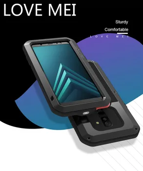 Чехол LOVE MEI для Samsung Galaxy A6 2018/Galaxy A6 Plus 2018 Ударопрочный грязезащитный Водонепроницаемый металлический бронированный чехол для телефона