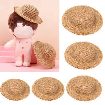 Шляпа с кисточками 5 размеров, мини-шляпы ручной работы, соломенная шляпа, аксессуары для кукольных шляп, украшение для кукольного домика
