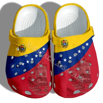 Эмблема страны Венесуэла, Патриот, 3D принт, мужские и женские Классические сабо, тапочки, сандалии EVA Ligtweight, Летние пляжные уличные-4